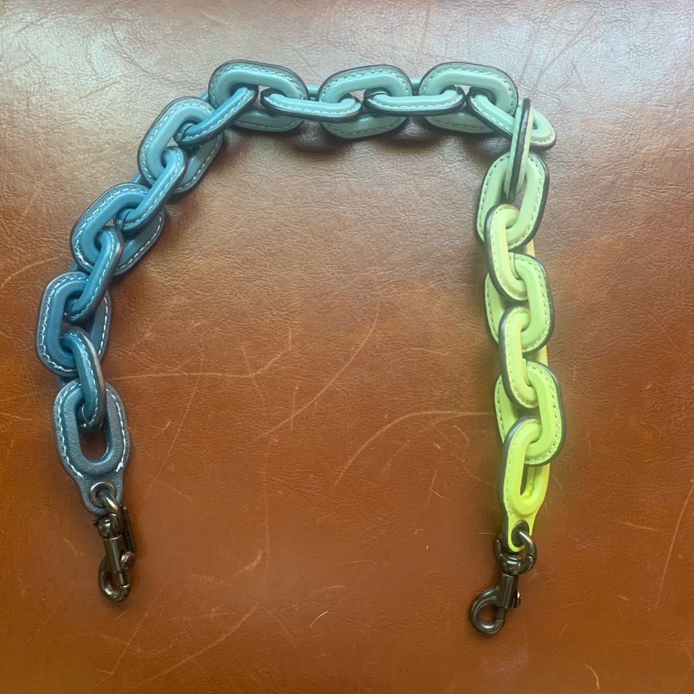 Coach Leather chain strap